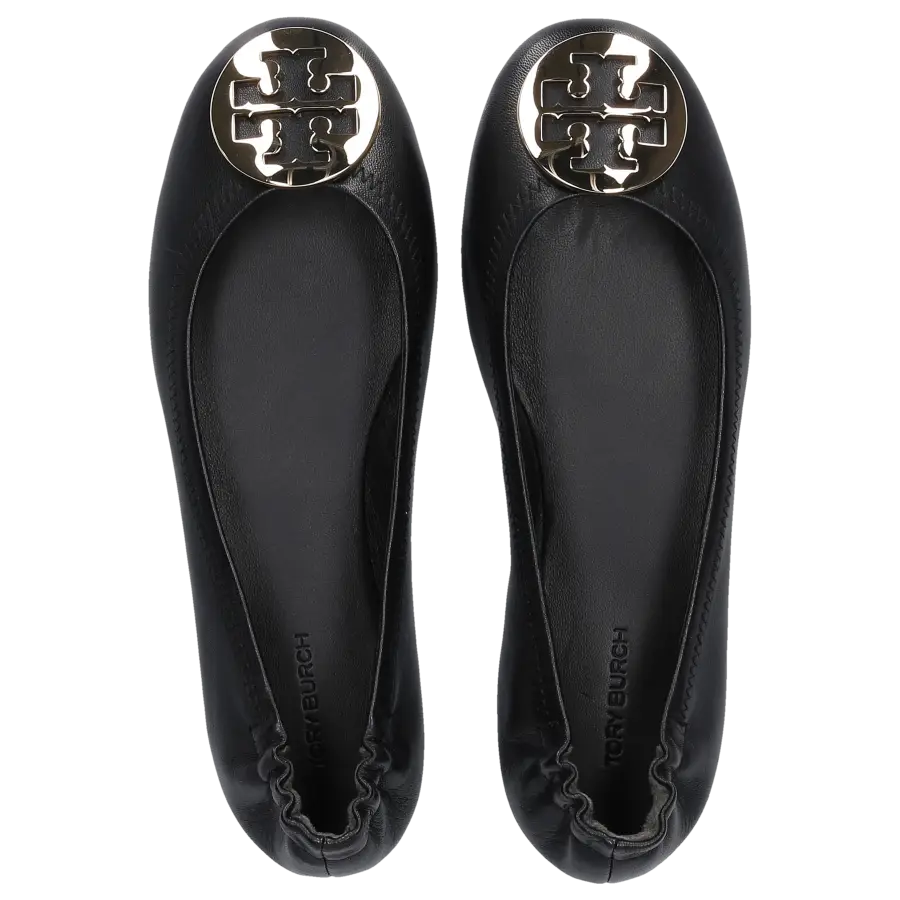 Tory Burch - Ballerinas MINNIE TRAVEL Ziegenleder - schwarz
