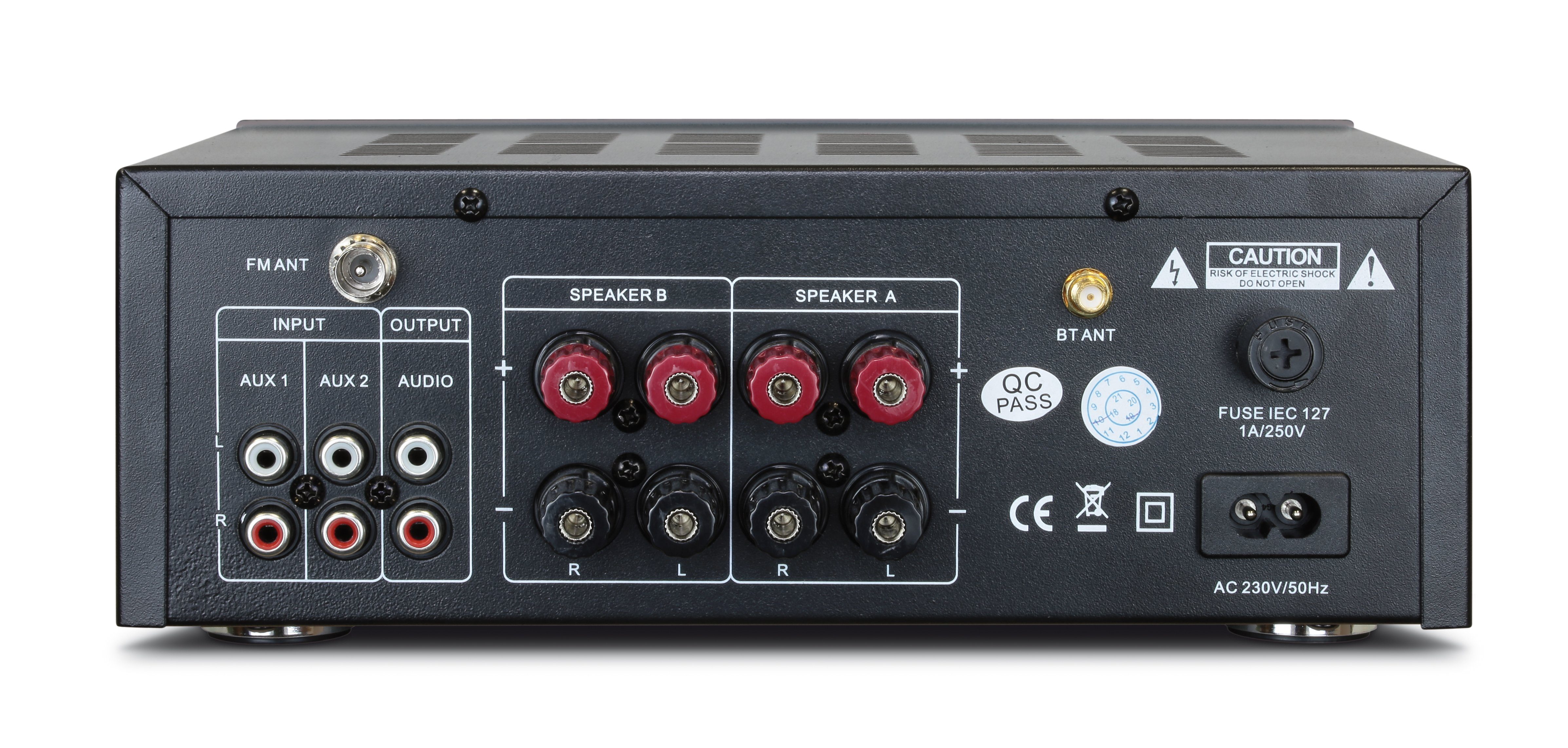 Dynavox VT-80 MK Vollverstärker (Anzahl Kanäle: 2, 160 W, 4 Lautsprecher-Anschlüsse, Ferbedienung für Digital-Eingänge, Bluetooth)