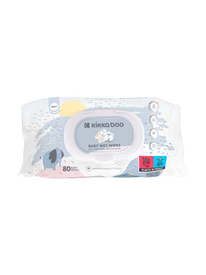 Kikkaboo Baby Feuchttücher Aloe Kamille in blau günstig kaufen onesize