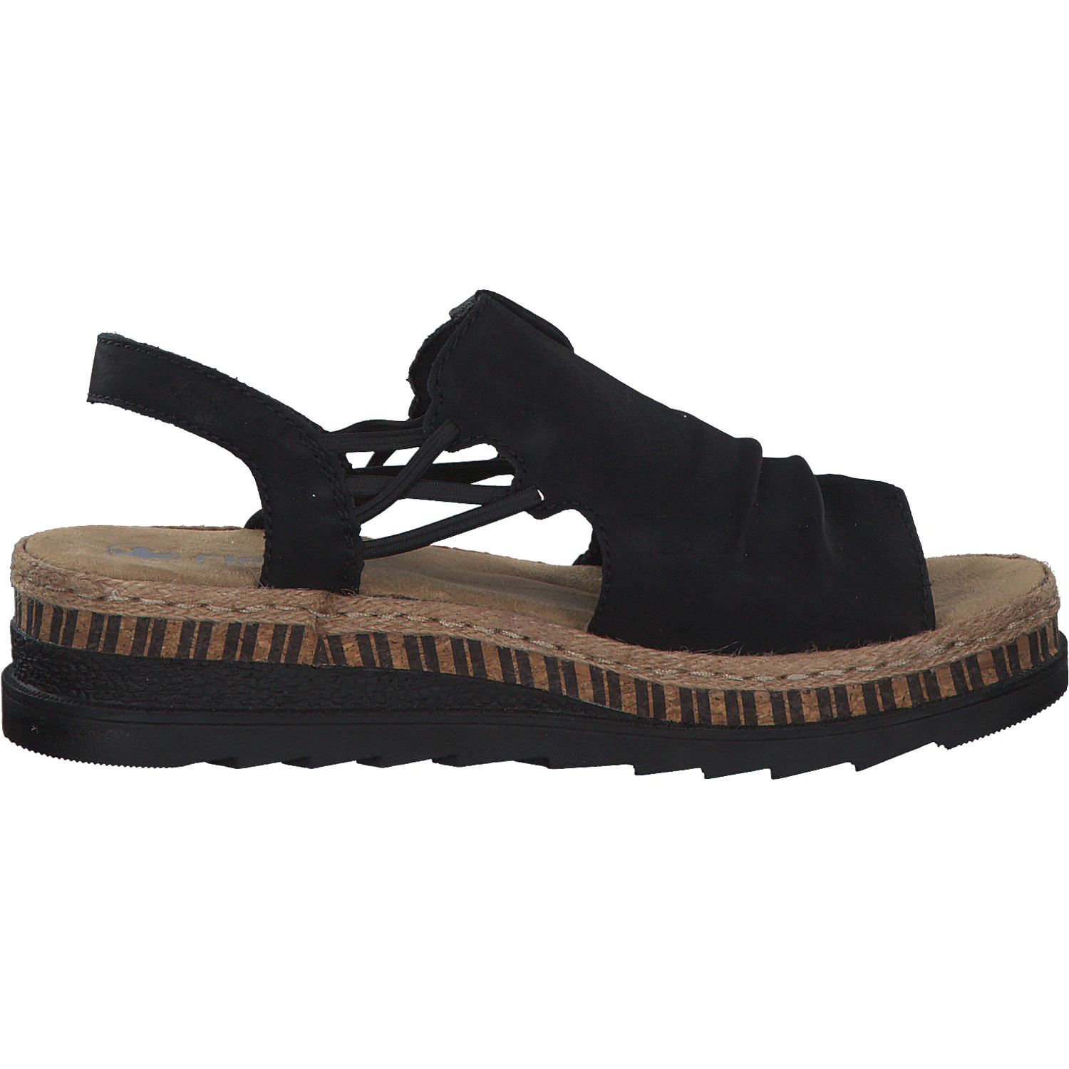 Rieker V7972, Keilsandaletten, Damen, Schwarz