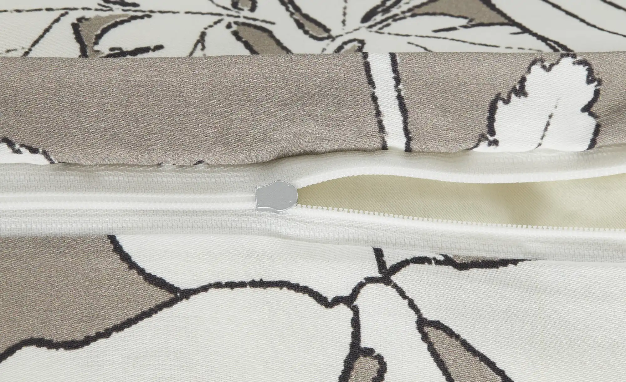 Como Green Mako-Satin Bettwäsche Blätter