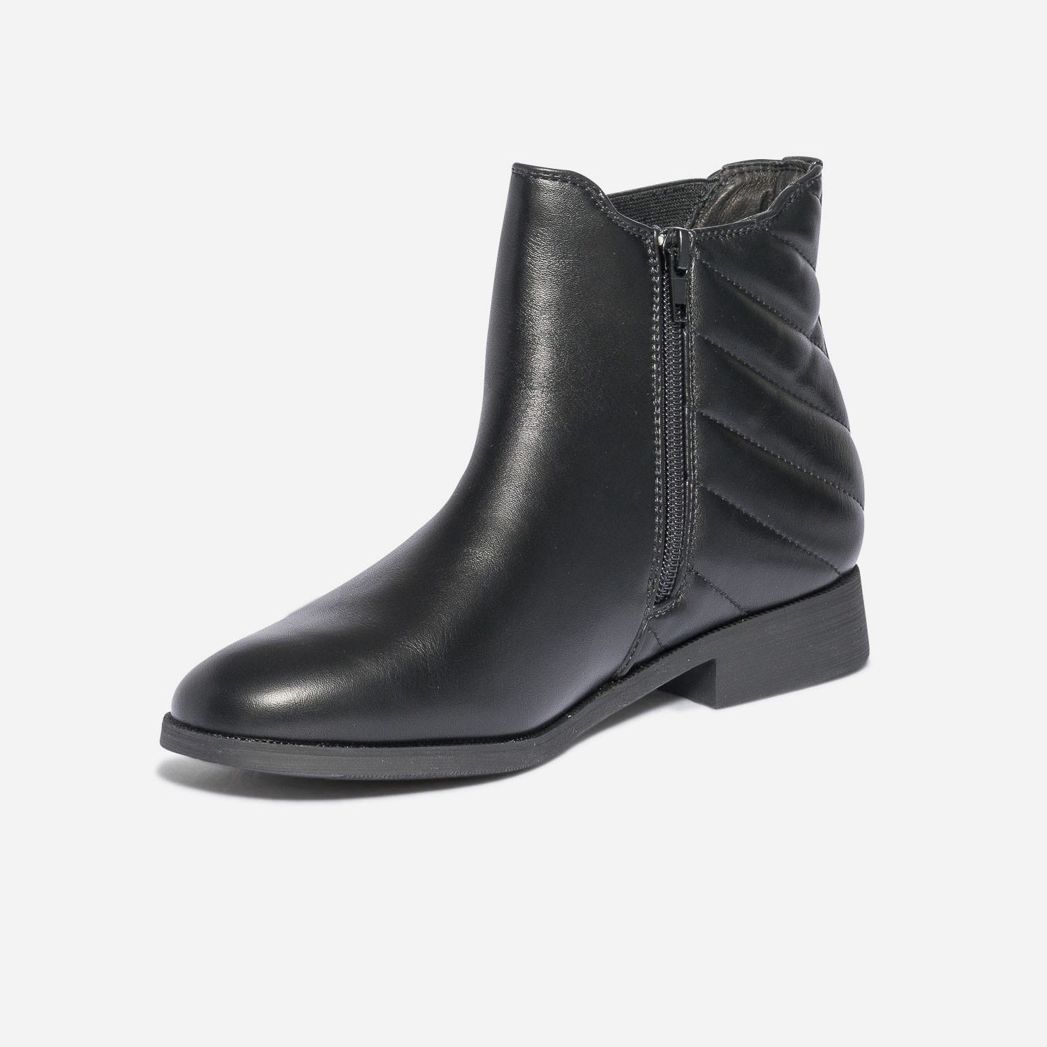 Boots noirs effet matelassés