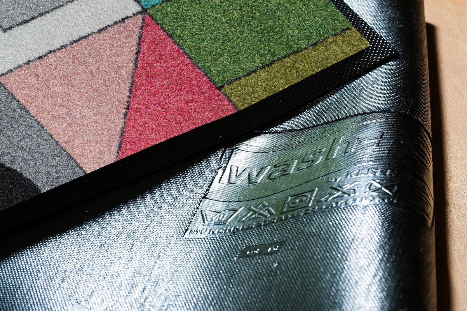Teppich Momix, wash+dry by Kleen-Tex, rechteckig, Höhe: 7 mm, modernes Patchwork Design, rutschhemmend, waschbar