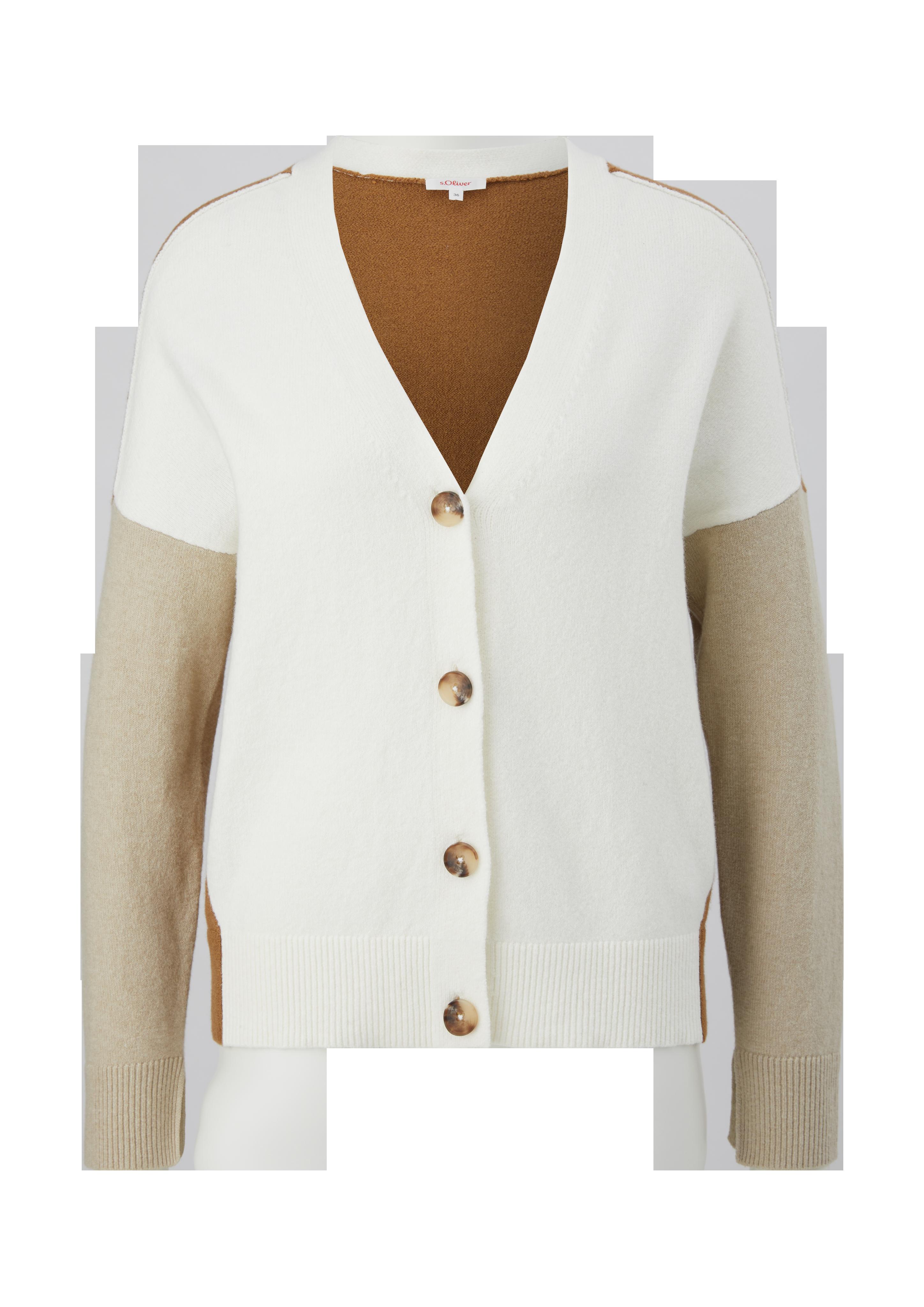 Strickjacke in Colour Blocking-Optik  2127211-02X8