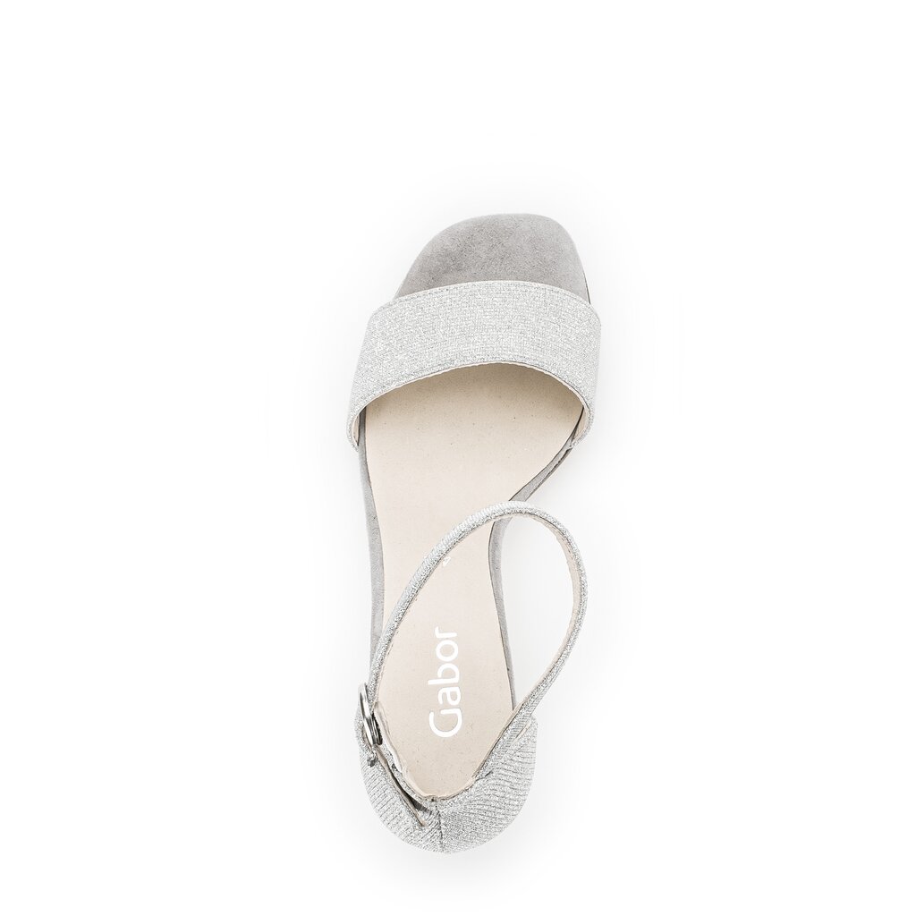 Gabor fashion Riemchensandale silber
