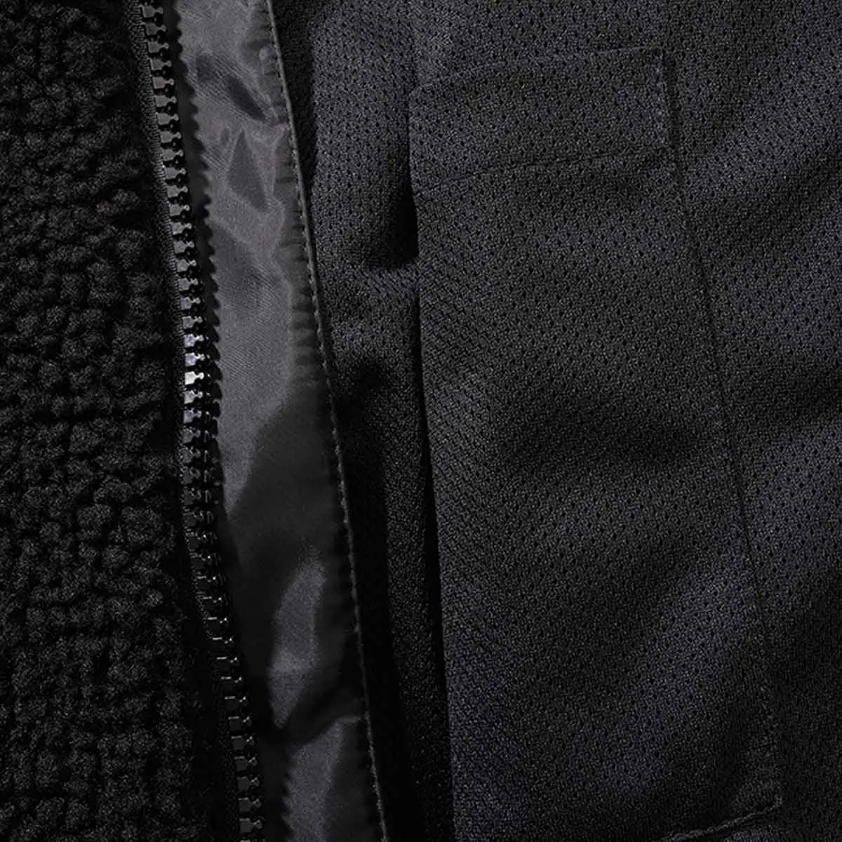 Ladies Teddyfleece Jacke schwarz