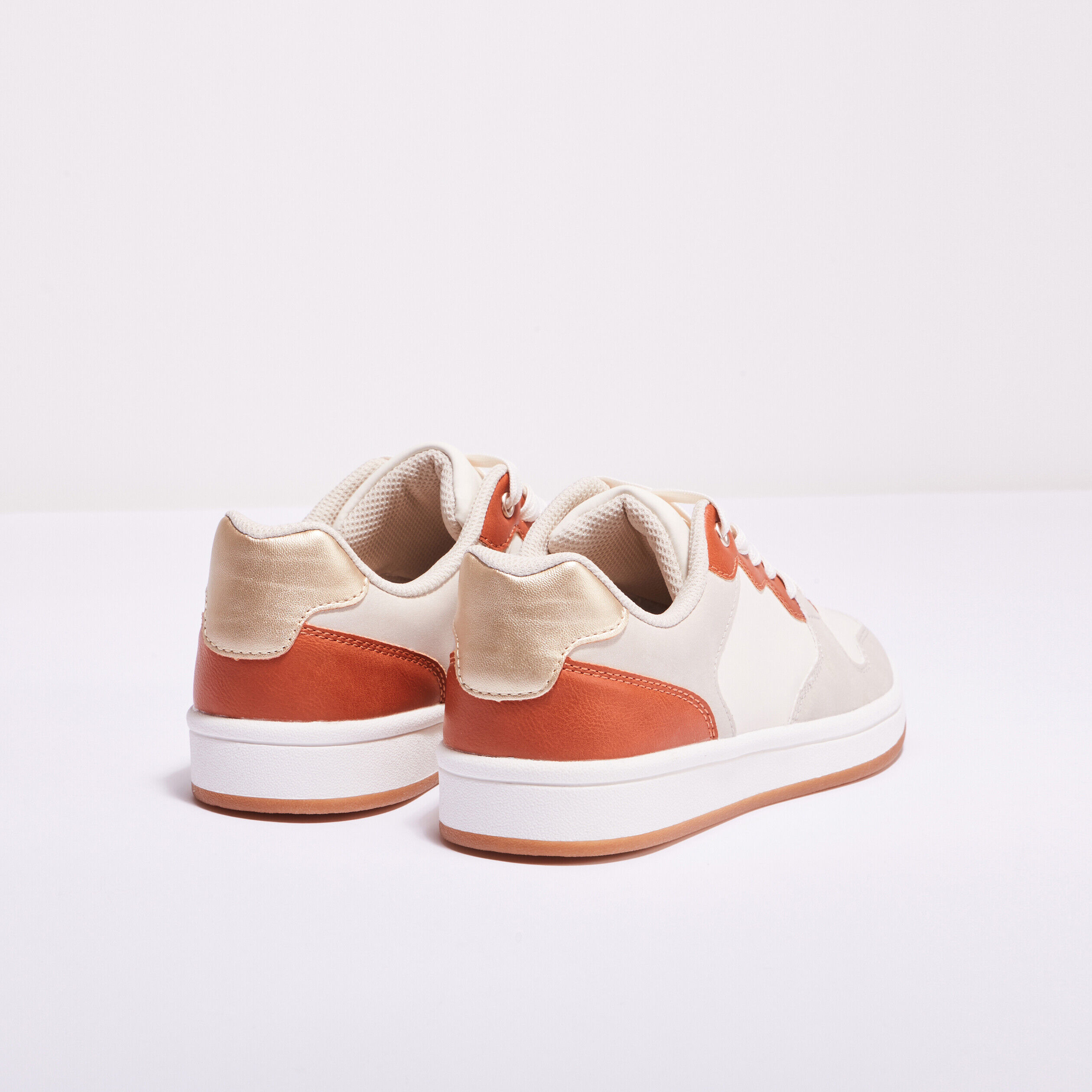 Baskets plates orange foncé femme | Cache Cache