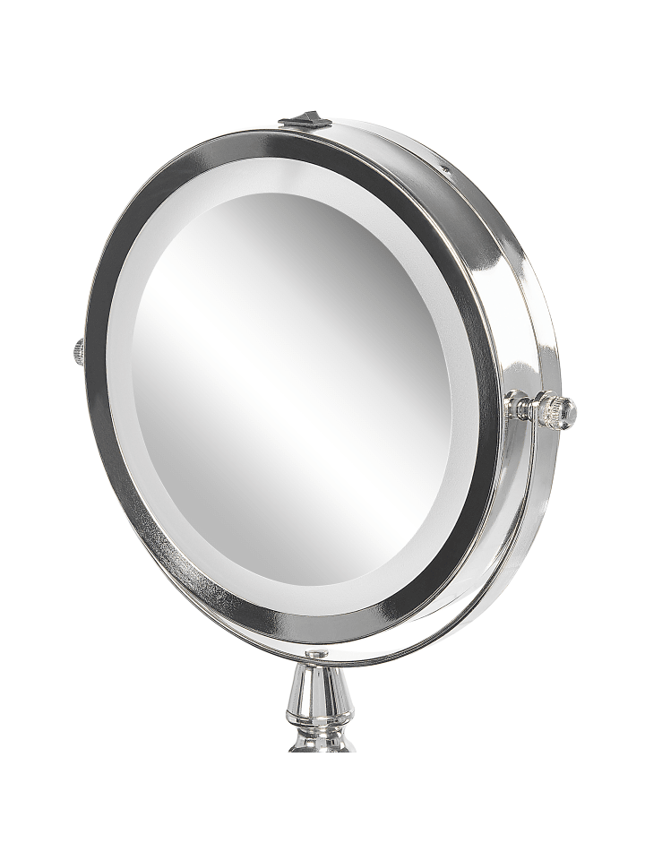 Beliani Kosmetikspiegel MAURY in Silber - (W) 18 x (H) 37 x (L) 12 cm günstig kaufen onesize