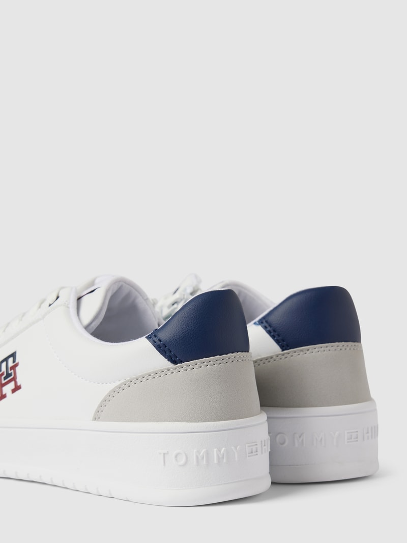 Sneaker mit Label-Prints Modell 'KAREEM' in weiß