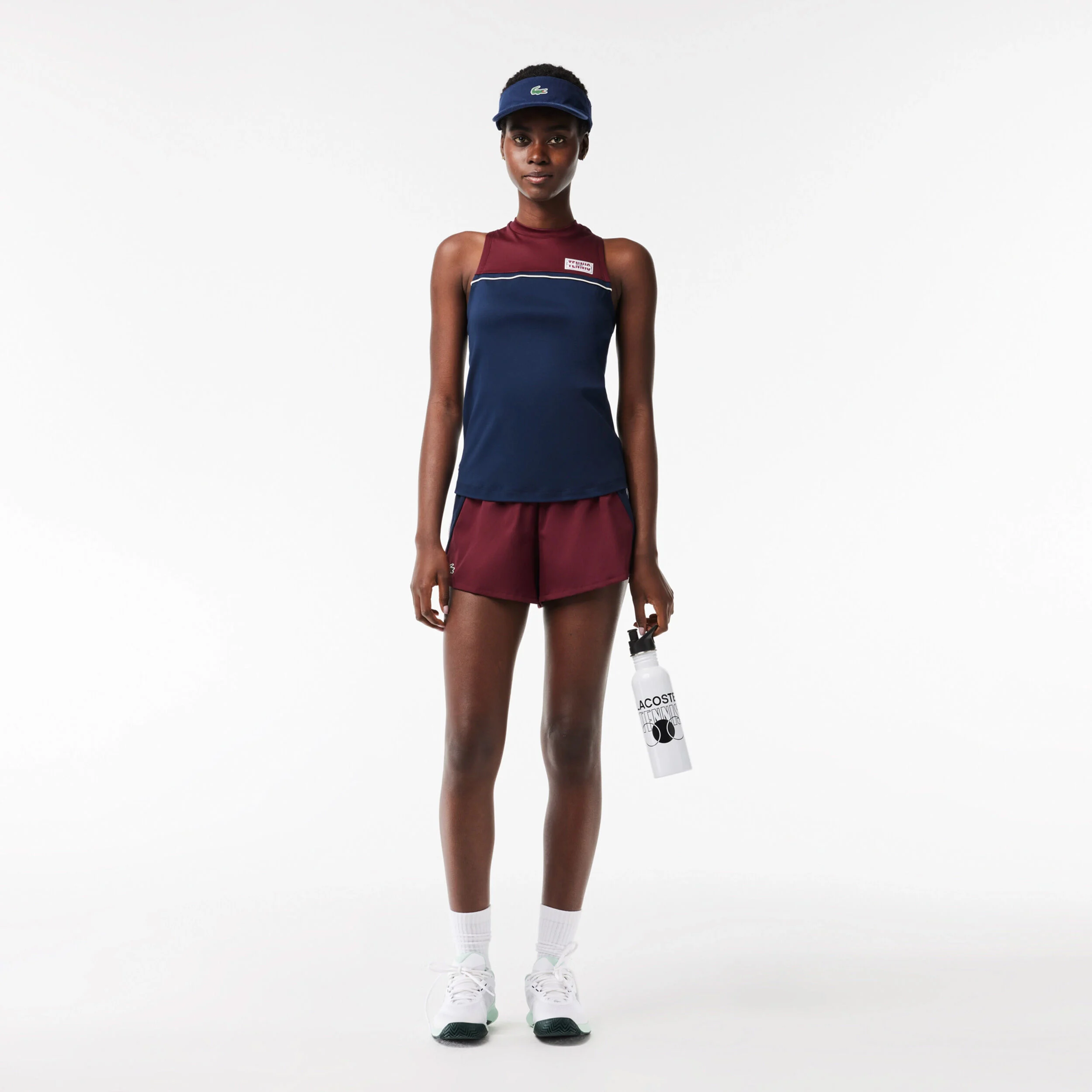 Active Performance Tank-Top Damen - Dunkelblau, Dunkelrot