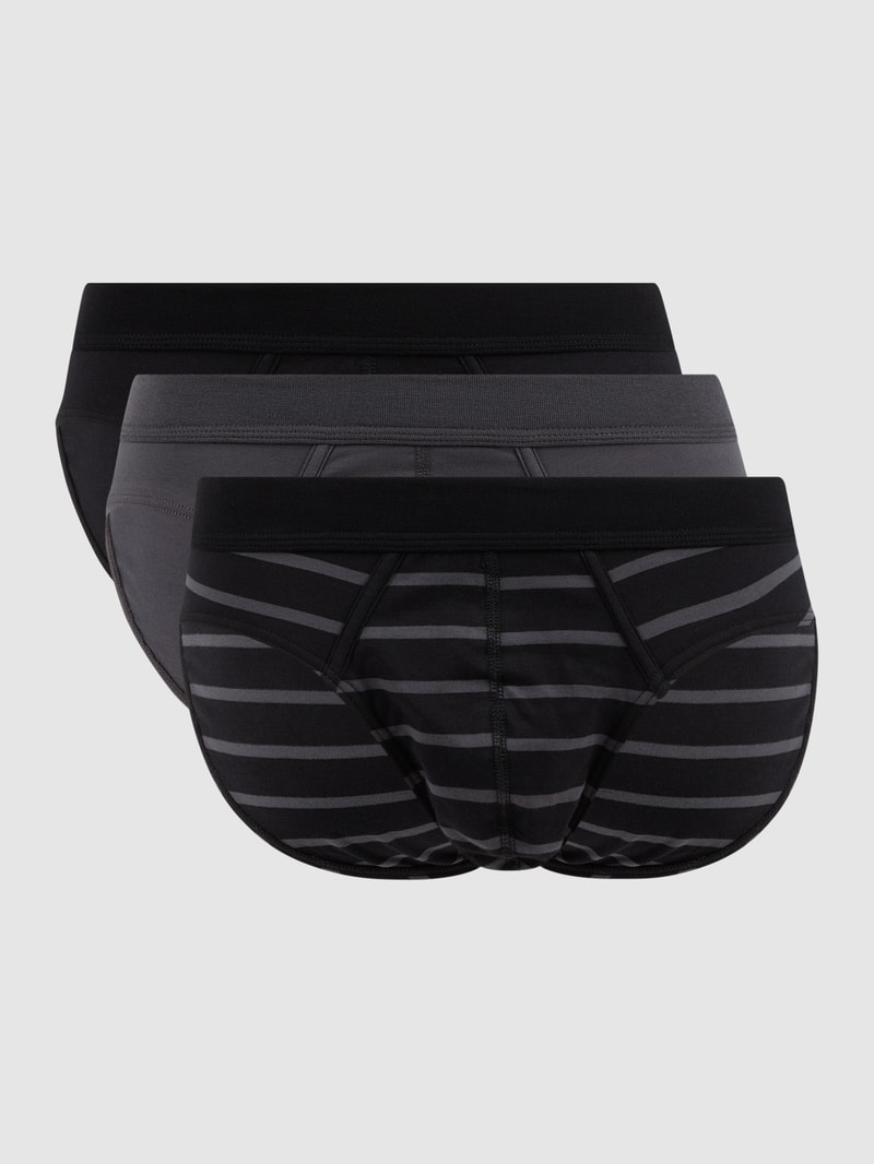 Slip im 3er-Pack in schwarz