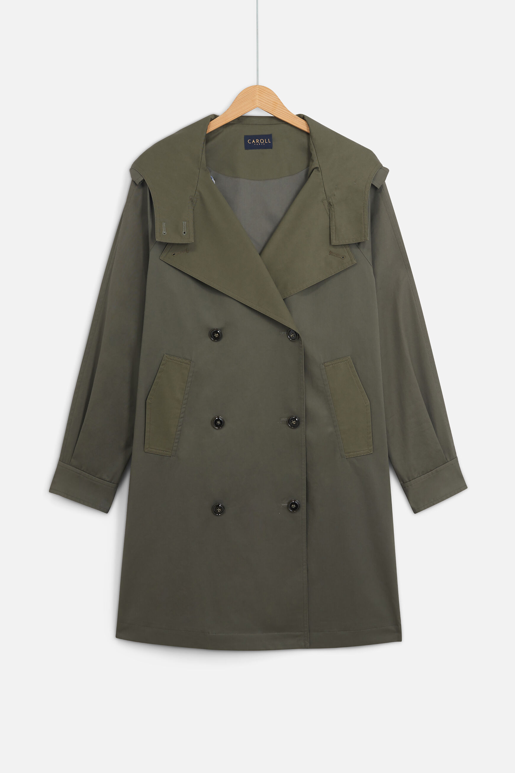 trench sofia vert kaki femme