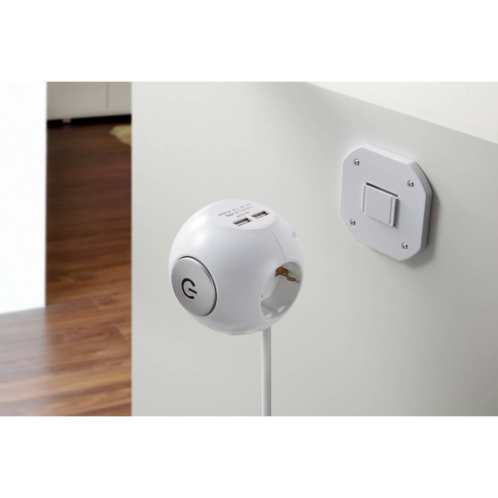 Sygonix 3-fach Steckdosenwürfel mit 2 USB-Anschlüssen Steckdosenleiste