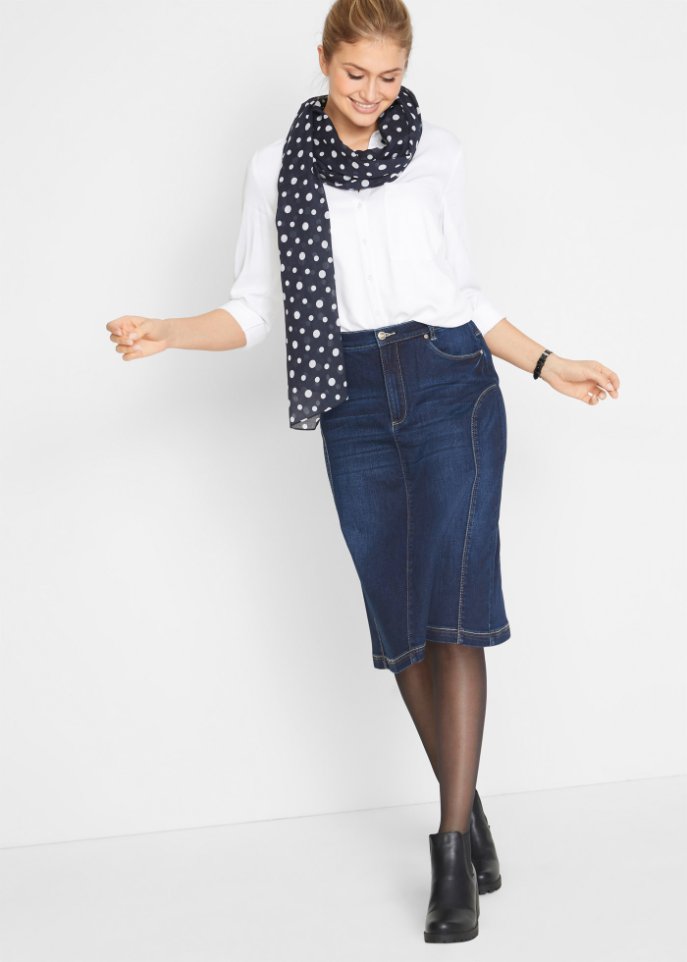 High-Waist-Stretch-Rock mit Bequembund
