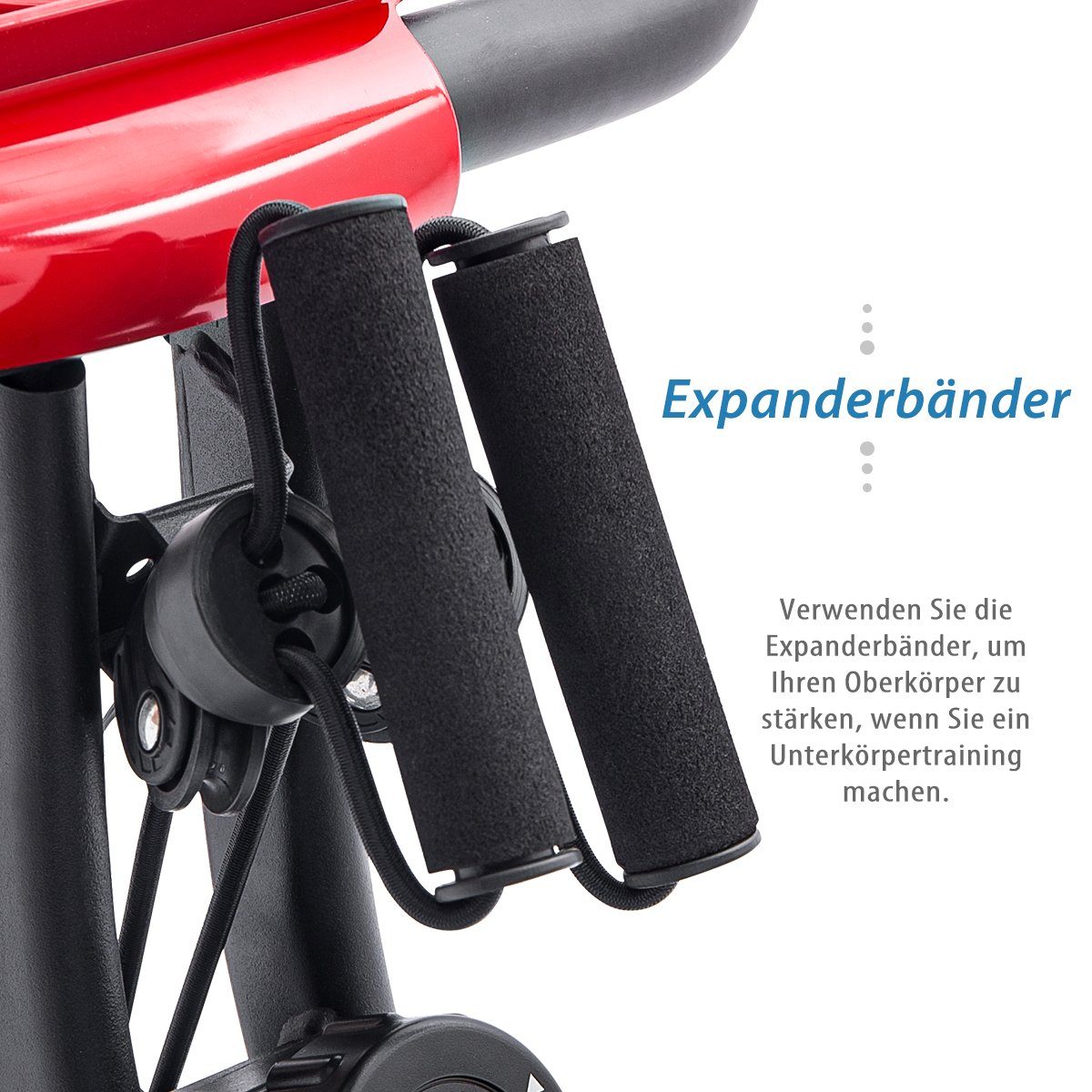 REDOM Heimtrainer Magnetische klappbar Heimtrainer mit 10 Widerstandsstufen (mit LCD-Bildschirm und Handpulssensoren inkl)