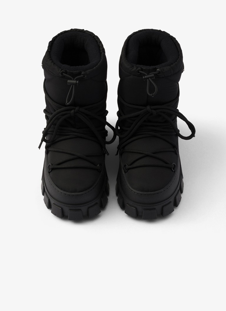 Prada Re-Nylon snow boot with leather details