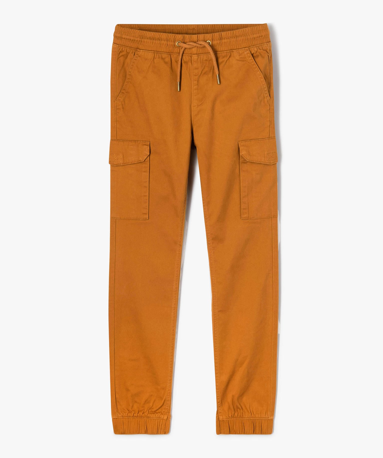 Pantalon en toile coupe jogger Garçon camel | GEMO