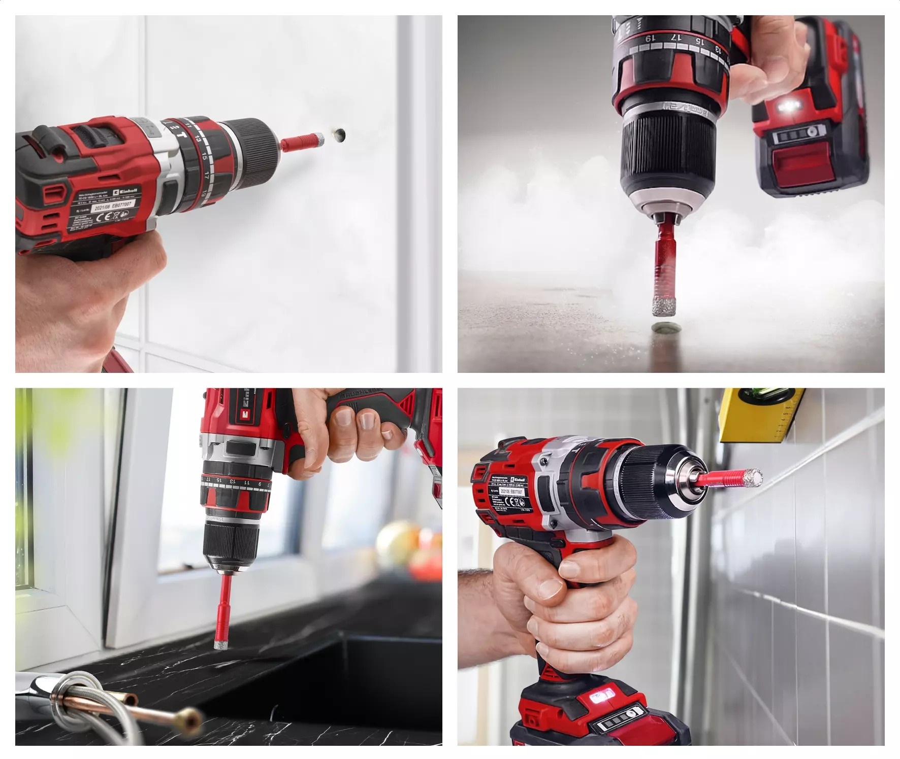 Zestaw wierteł diamentowych Einhell 49500404, 4 sztuki, w etui XS