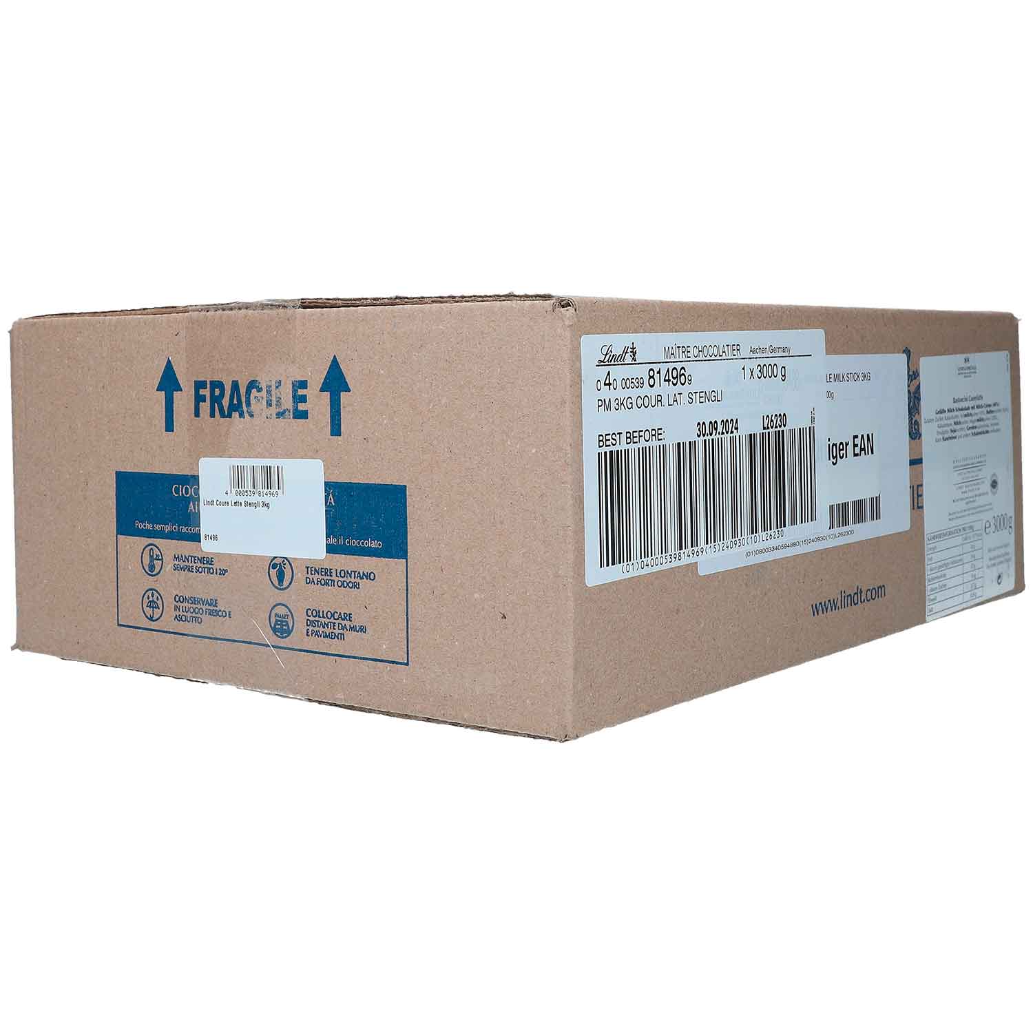 Lindt Coure Latte Stengli 3kg