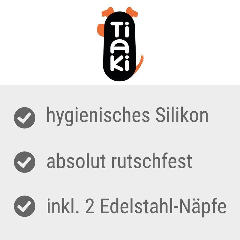 TIAKI Doppelnapf mit Silikonmatte zu TOP-Preisen