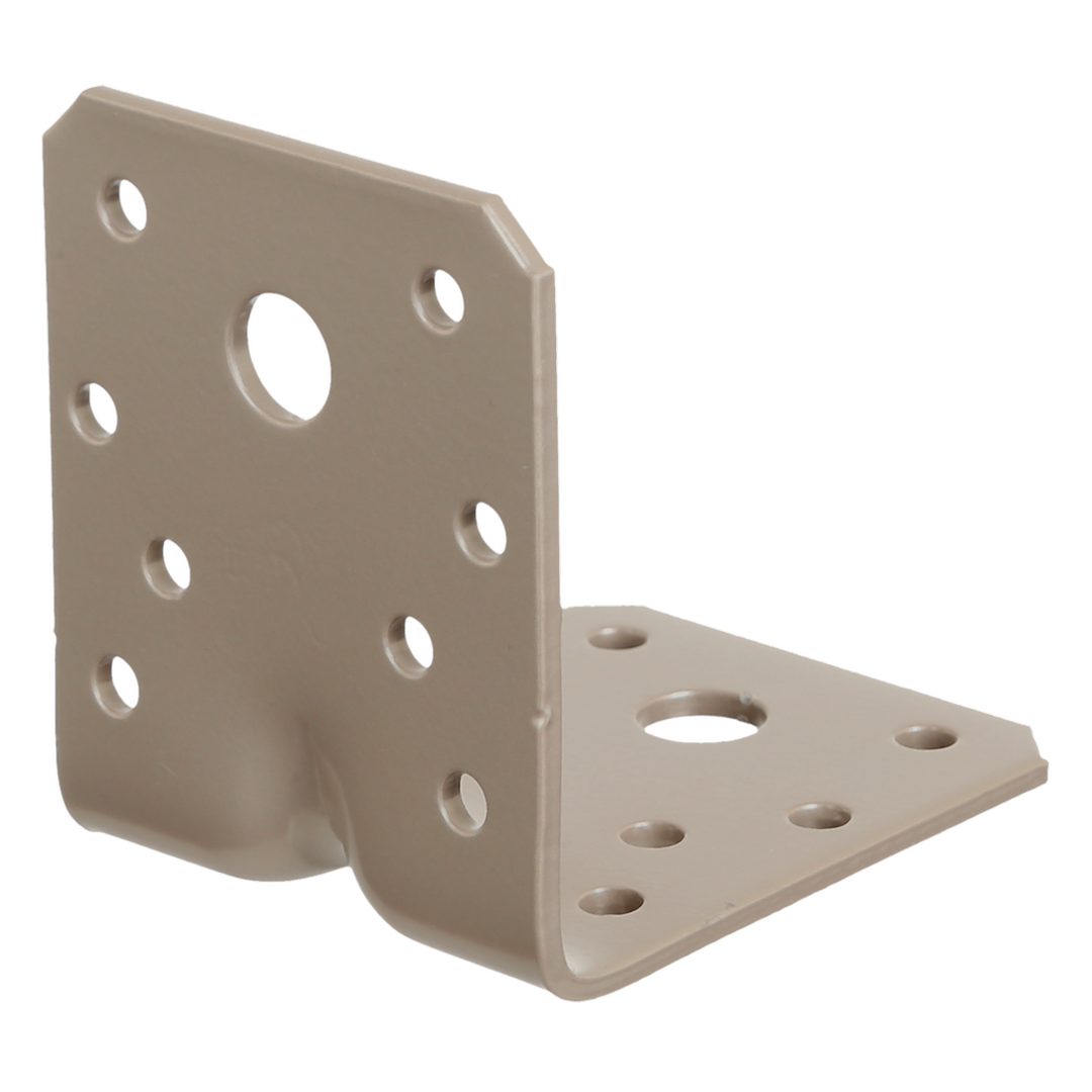 Alberts Holzkonstruktionsbeschlag Schwerlast-Winkelverbinder DURAVIS® 70x70x55 mm, Duplexbeschichtet; mit Sicke