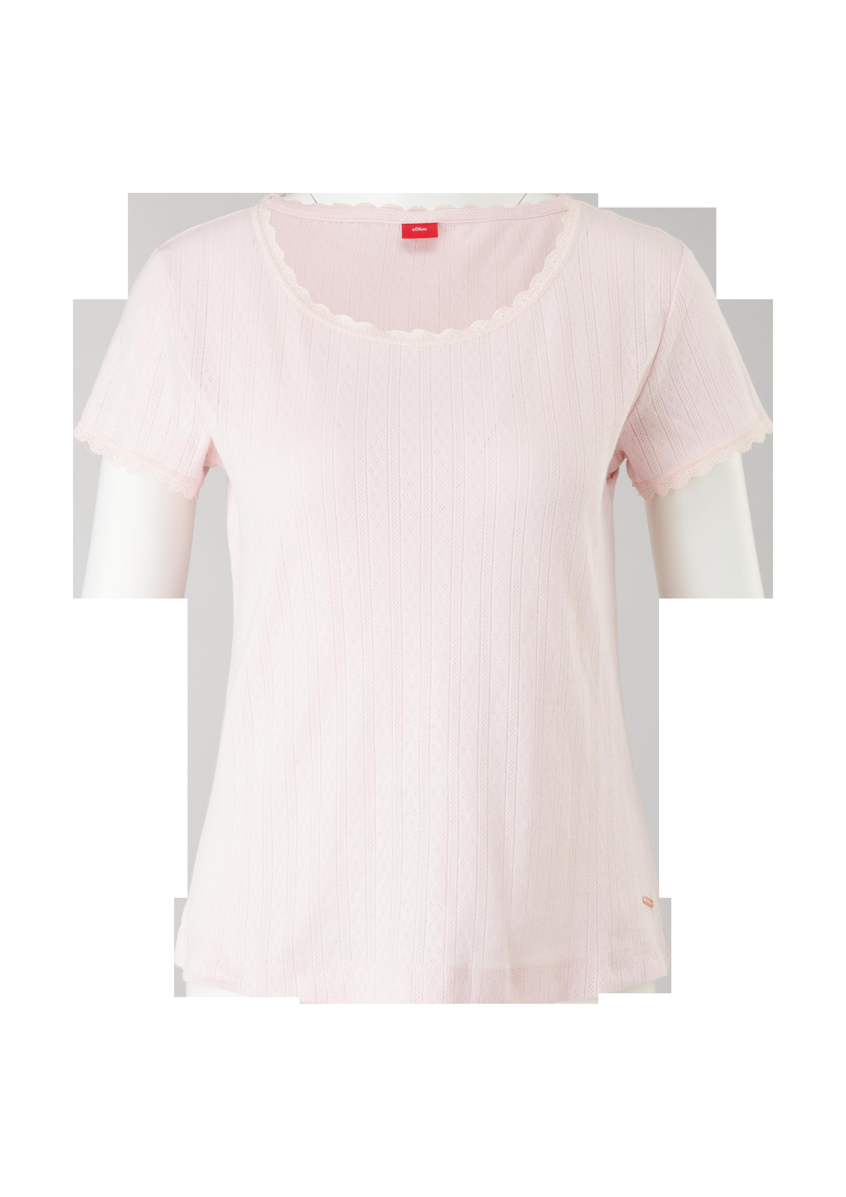 Pyjamaoberteil mit Pointellemuster  6006530-4110