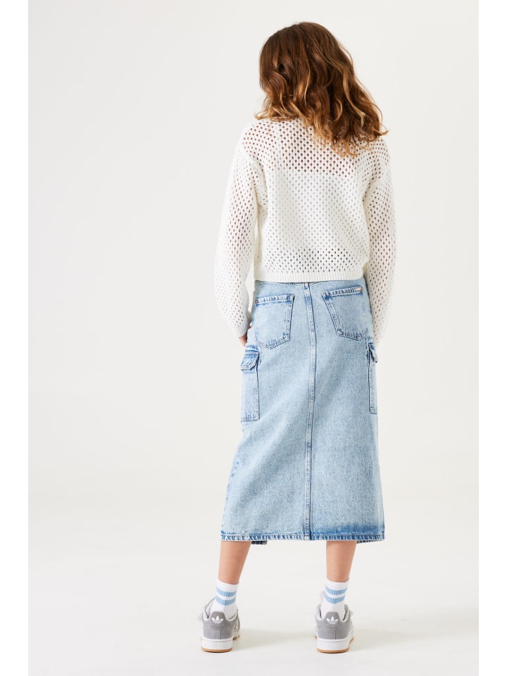 Garcia Jeansrock lang mit Schlitz in medium used günstig kaufen