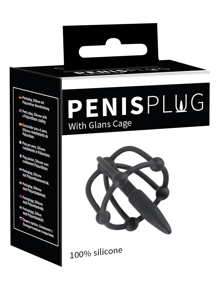 Penisplug Penisplug With Glans Cage in schwarz günstig kaufen 57 mm