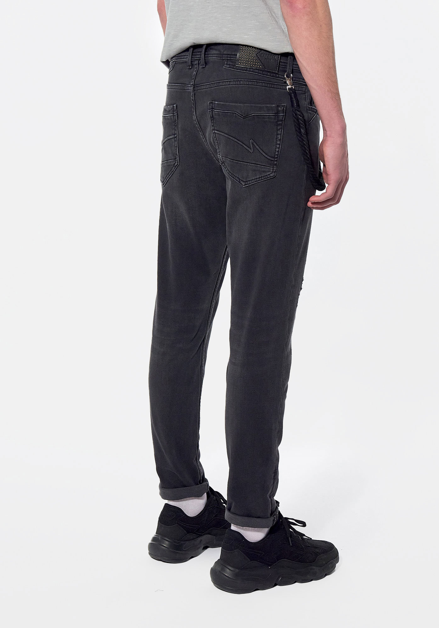 JUDE   Jean tapered slim noir Homme