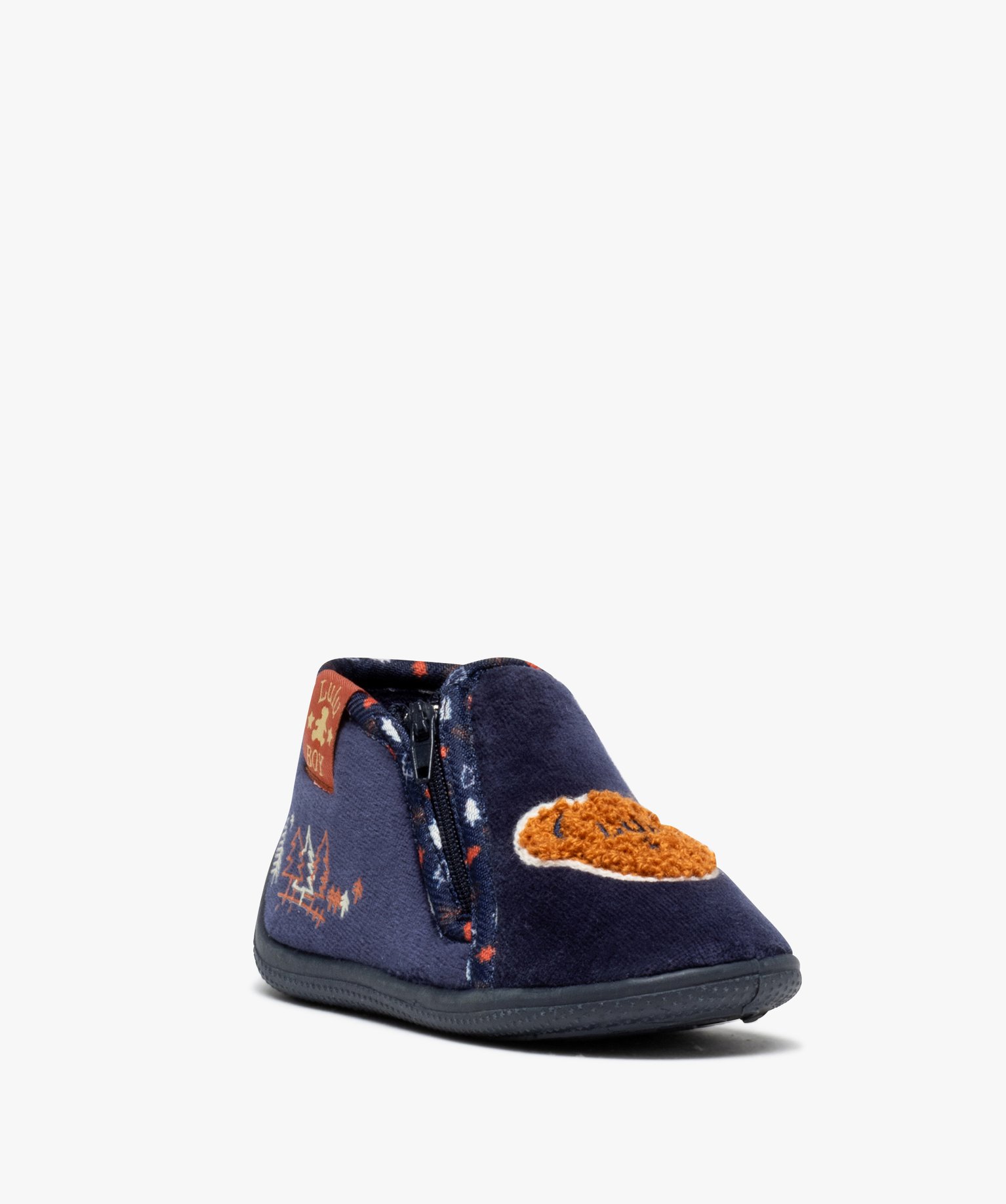 Chaussons bébé Garçon doux à zip - Lulu Castagnette bleu | GEMO