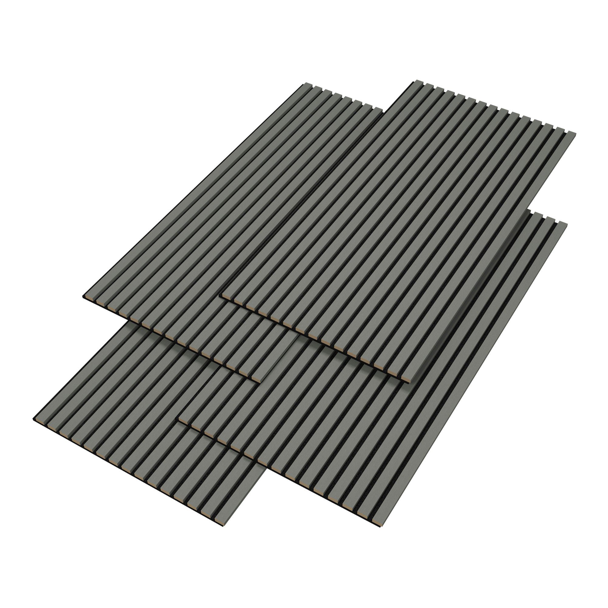 neu.holz 3D Wandpaneel, (Set, 4-tlg) Vang Akustik Wandpaneel im 4er Set Eiche, hellgrau