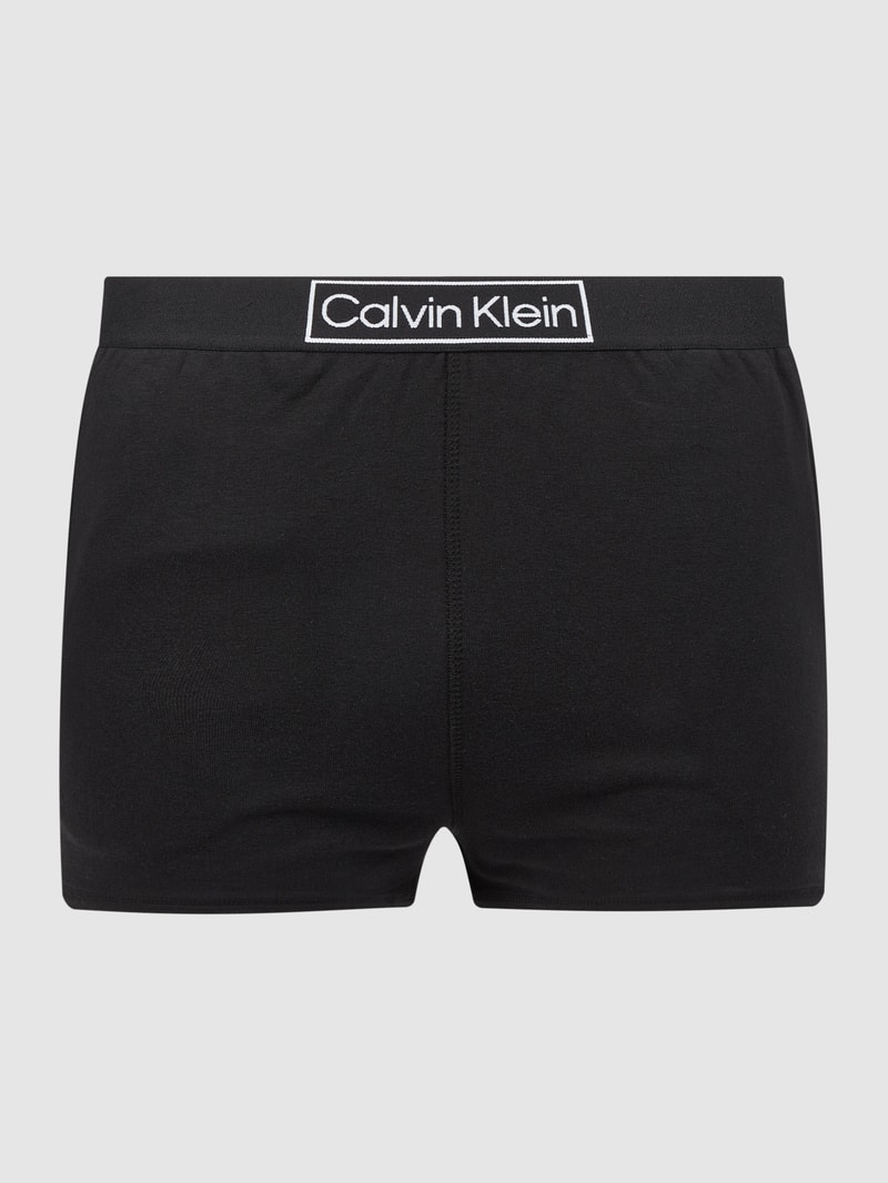 Sweatshorts mit Label-Schriftzug in schwarz