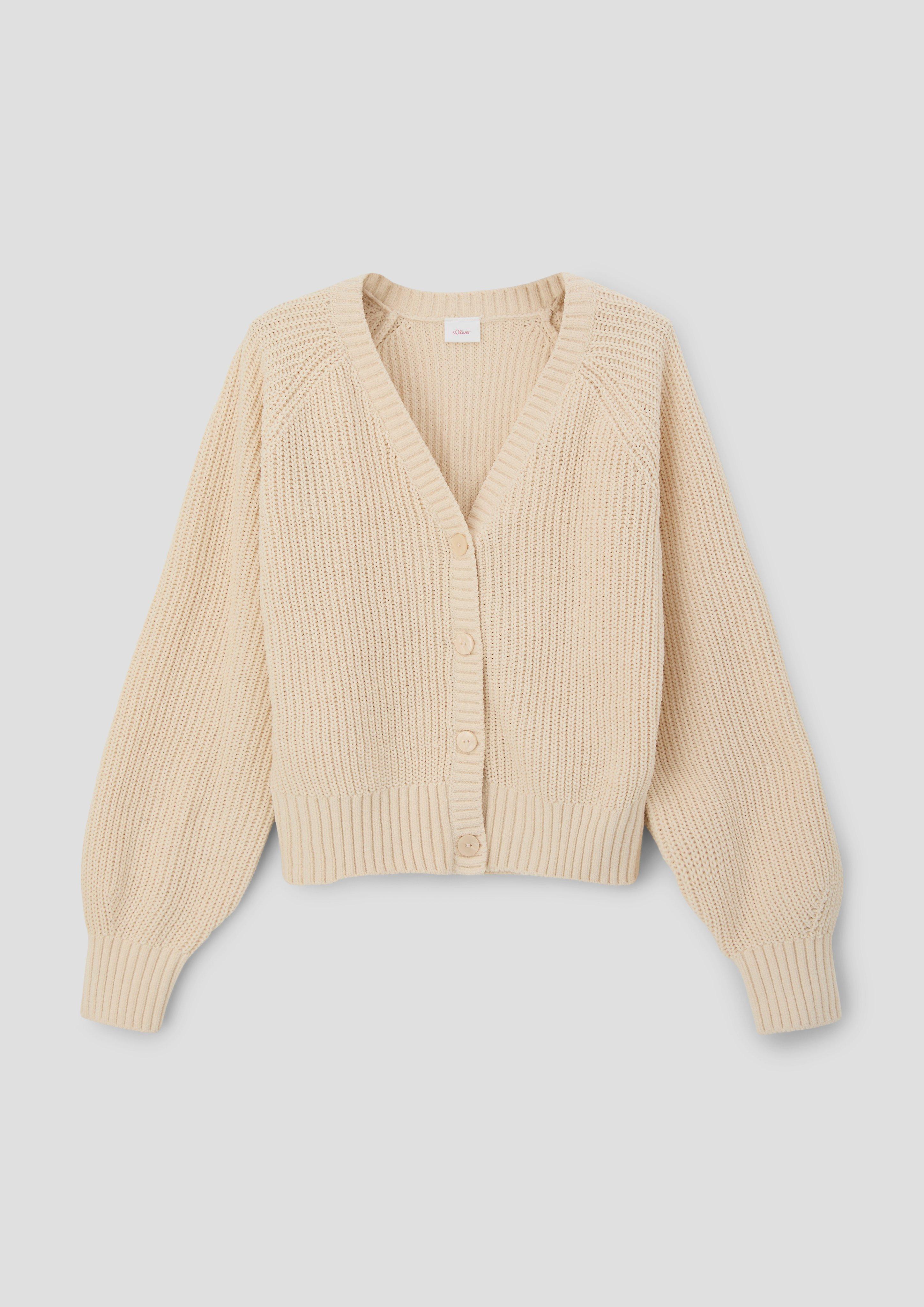 Strickjacke mit Rippstruktur  2134006-0805