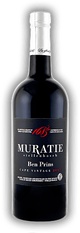 Muratie Ben Prins Cape Vintage 2017 Muratie Ben Prins Cape Vintage 2017 Ein ausgezeichneter Likörwein mit reichlich Lagerpotenzial. Jahrgang 2017 - 0,75	 Liter - Vol 19,5%