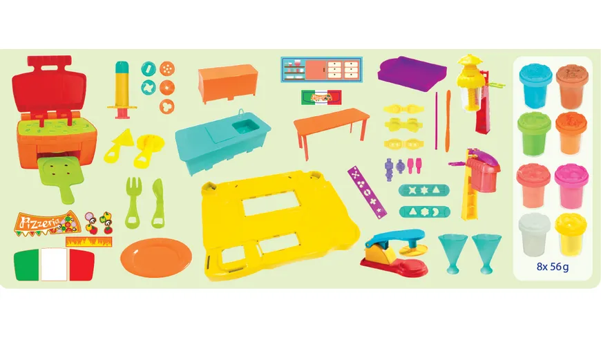 Müller - Toy Place - Küchen Set mit Softknete, 45 Teile