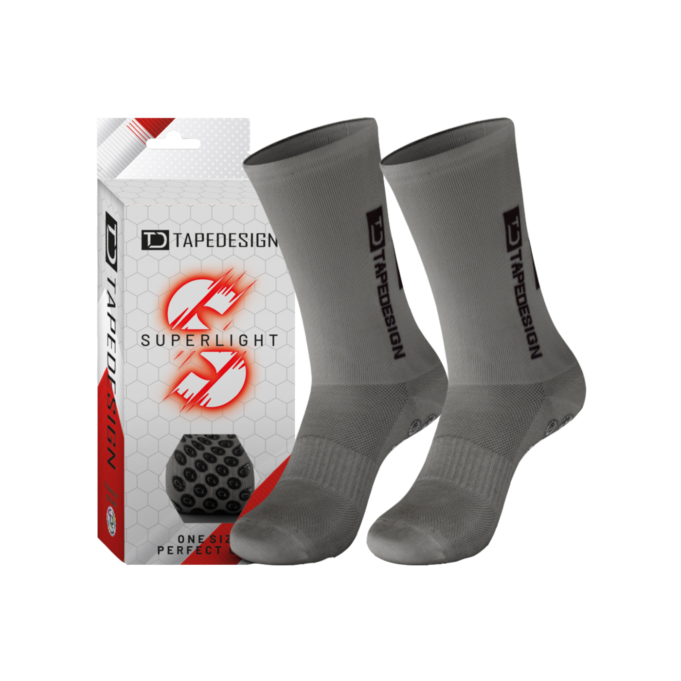 Tapedesign Gripsocks Superlight Socken Grau