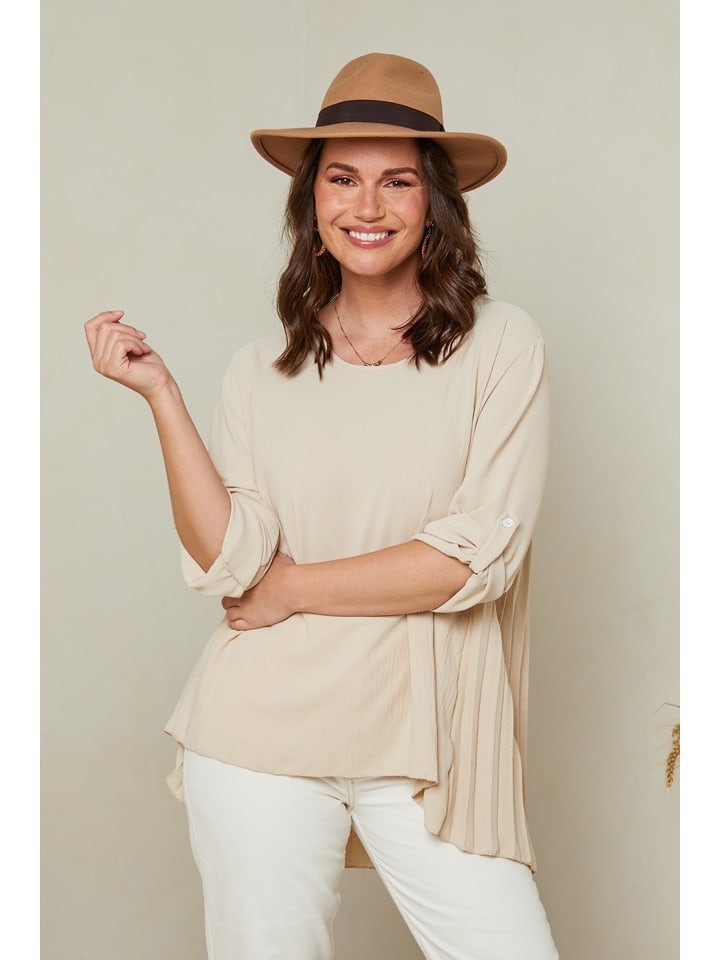 Curvy Lady Bluse in Beige günstig kaufen