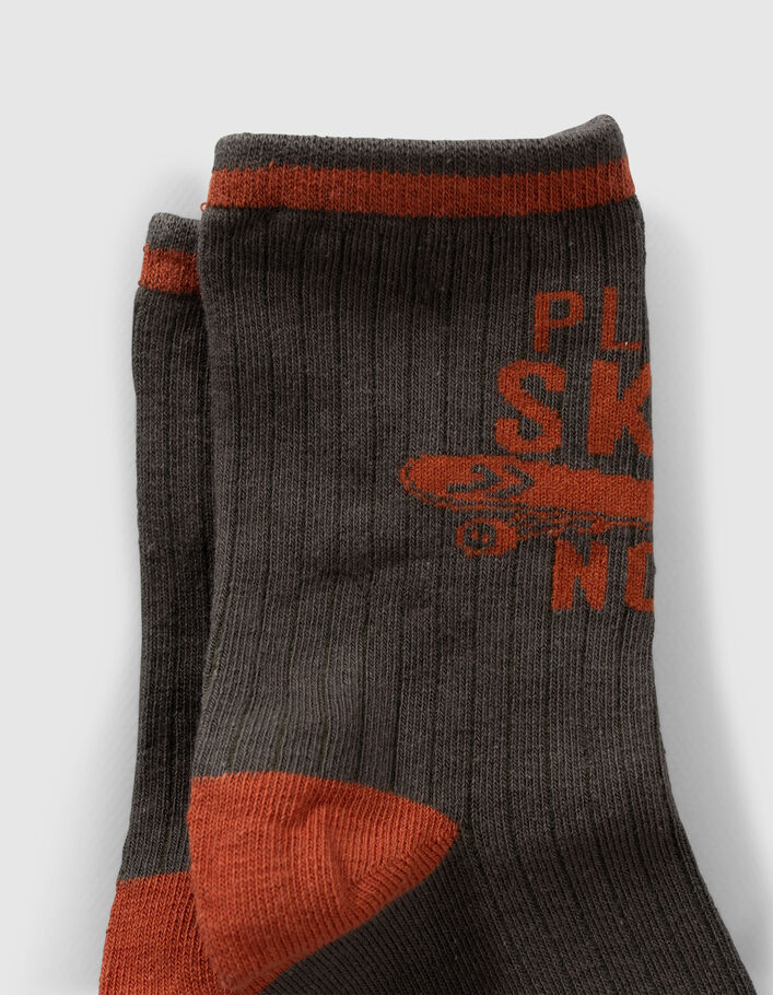 Chaussettes vertes, camel, kaki garçon