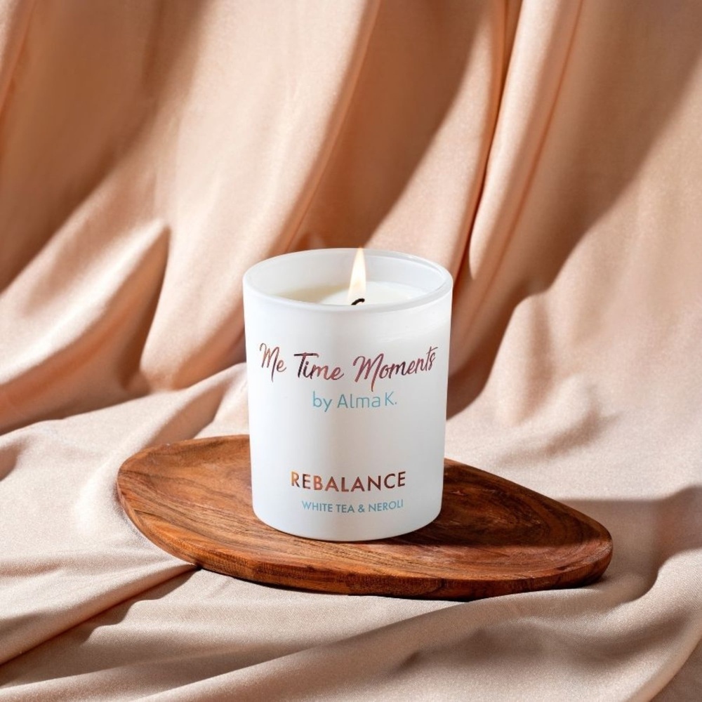 alma k REBALANCE Bougie Parfumée - Thé Blanc et Néroli Bougie Parfumée