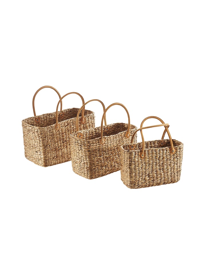 kobolo 3tlg. Set Einkaufstasche HYASETLEATH in Braun günstig kaufen onesize