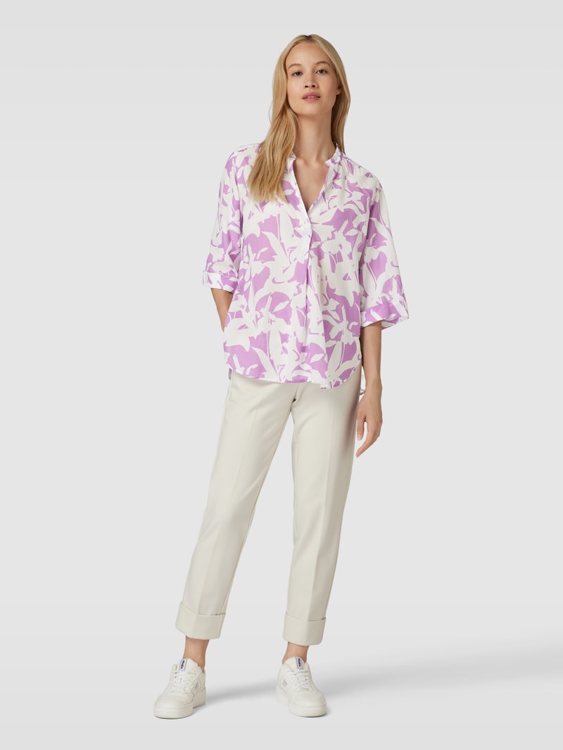 Bluse mit Allover-Muster in flieder