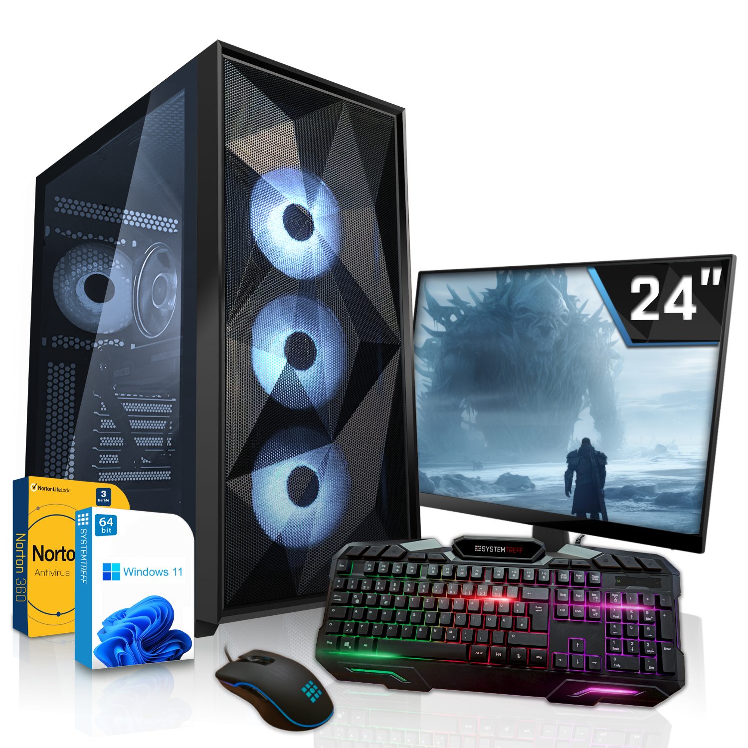 SYSTEMTREFF Gaming-PC-Komplettsystem (24