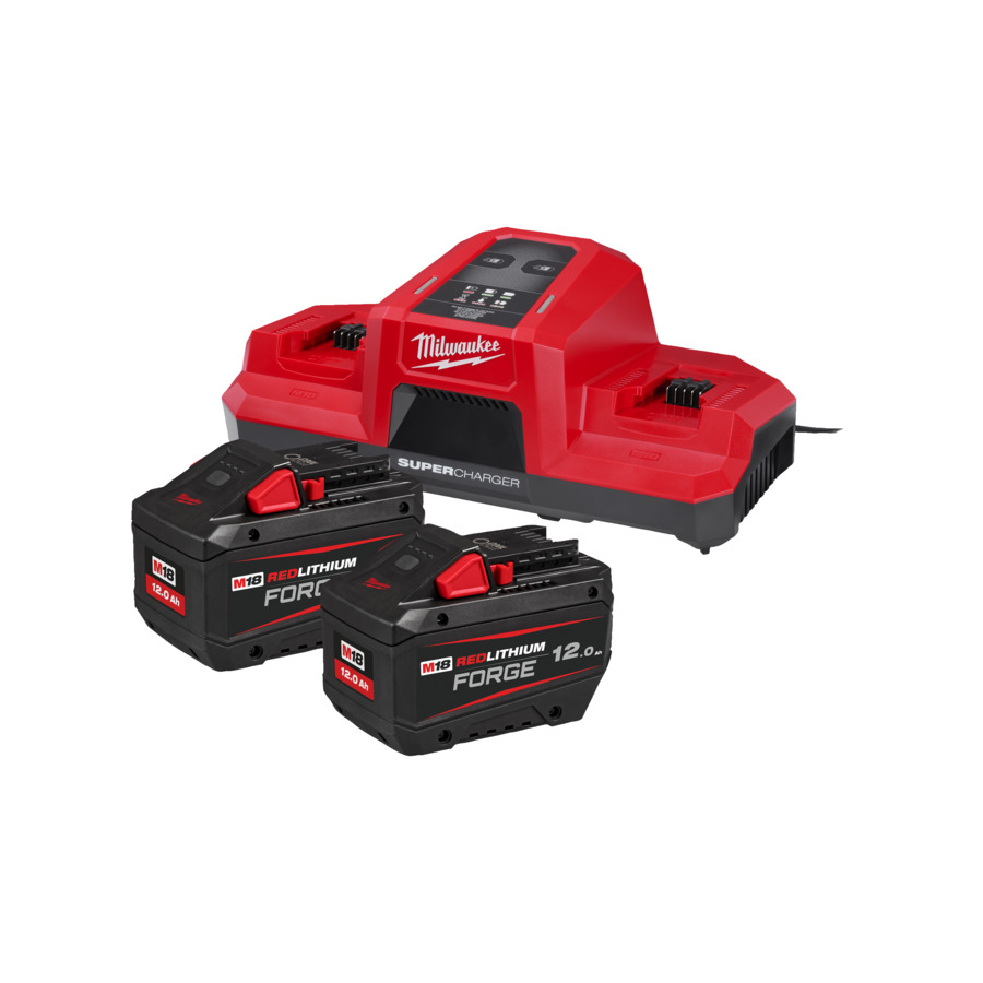Milwaukee Accessoires 4933498614 ForgeNRG-122DBSC Accu-Loadset - 2 x akumulátor M18 FORGE 12Ah + M18 DBSC Dual Bay SUPER Lader