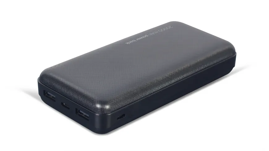20000 mAh power bank, black