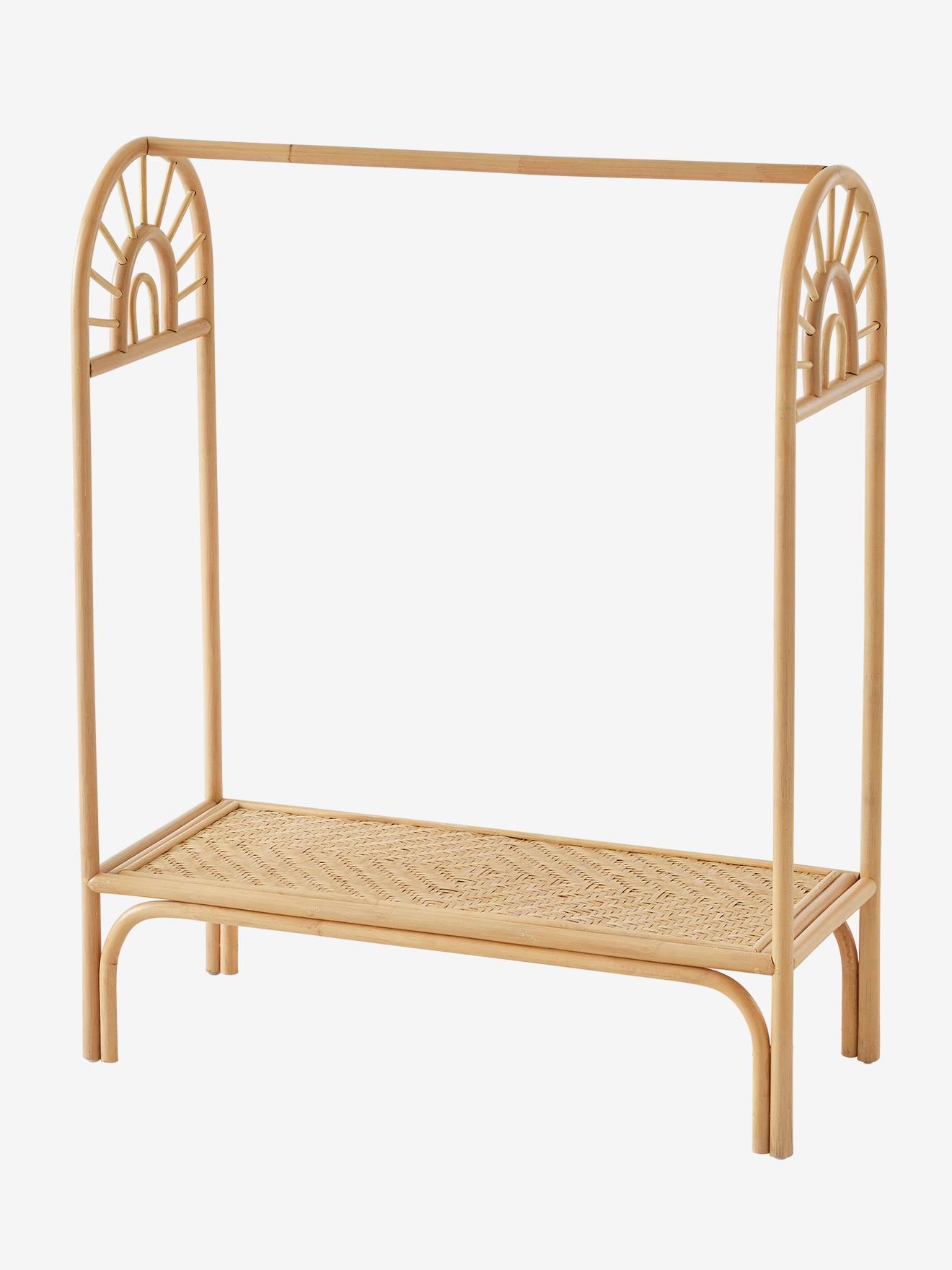 Vertbaudet Kinderzimmer Kleiderständer aus Rattan BOHO - natur/sonnenform