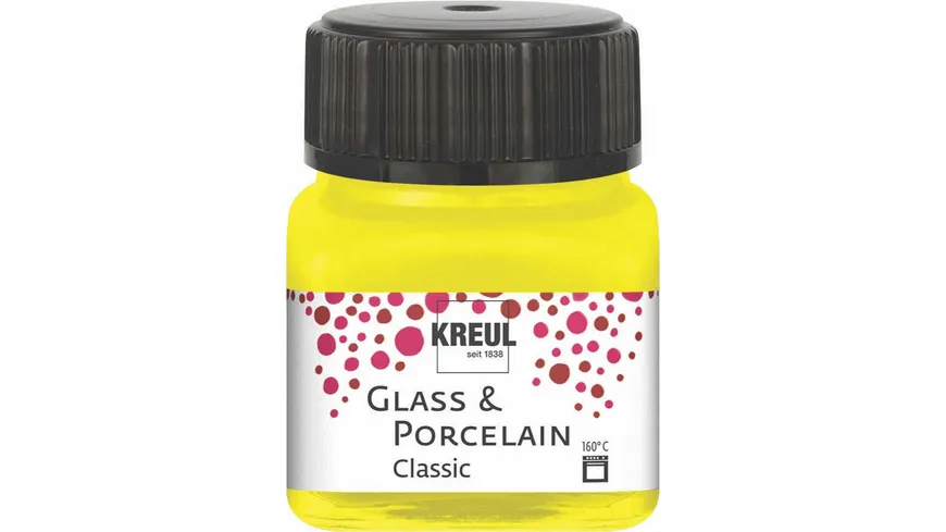 KREUL Glass & Porcelain Classic Farbe 20 ml Kanariengelb