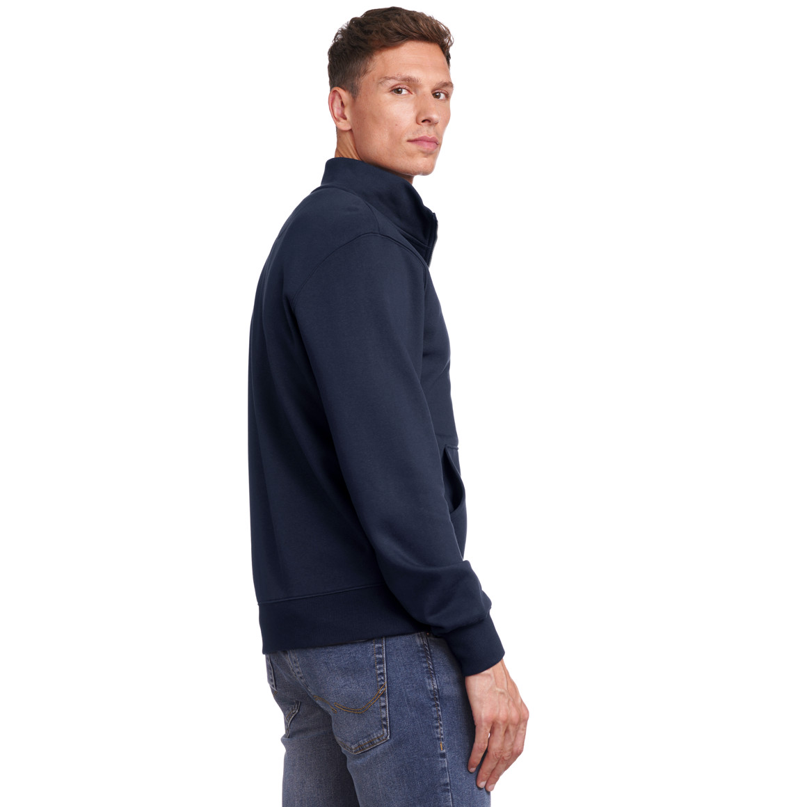 Herren Sweatjacke mit Stehkragen