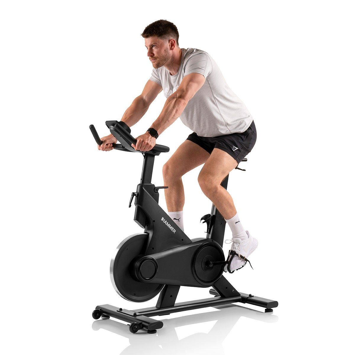 Hammer Heimtrainer Speed Race X, 20 kg Schwungmasse, Kinomap & Zwift