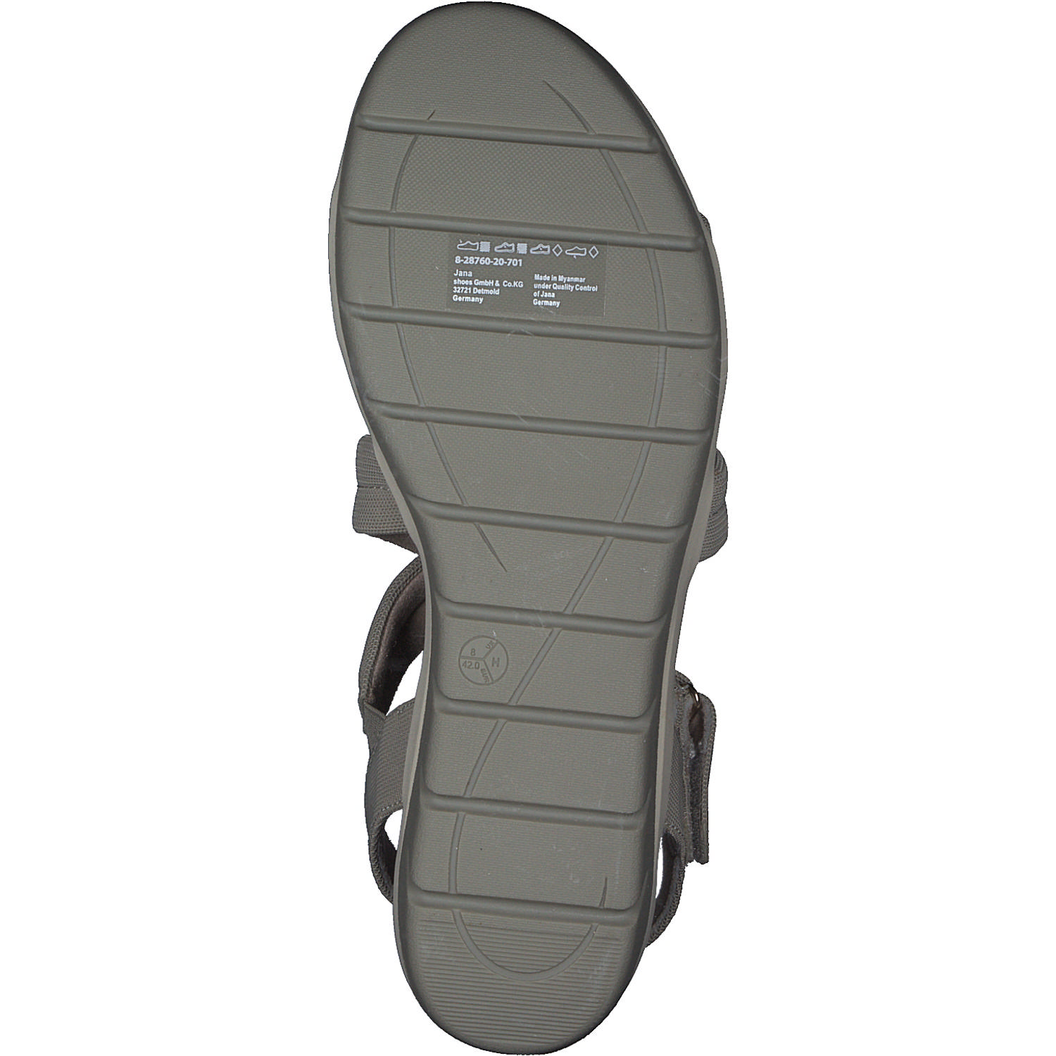 Jana Shoes 28760, Plateau-Sandaletten, Damen, sage
