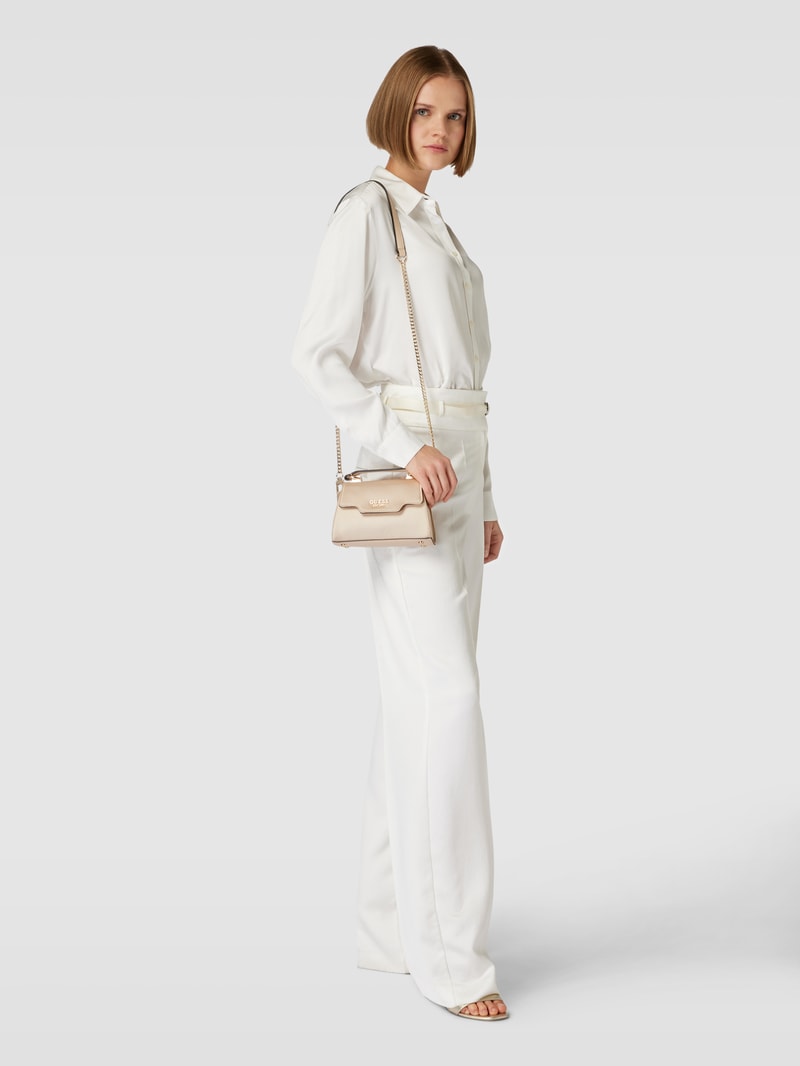 Handtasche mit Label-Details Modell 'VELINA' in gold